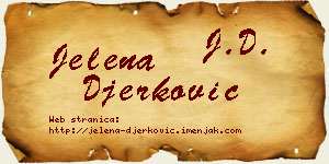 Jelena Đerković vizit kartica